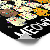 ムーウィカタマスキャットクリスマスツリークリスマスガールズボーイズフー ポスター (角)