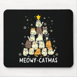 ムーウィカタマスキャットクリスマスツリークリスマスガールズボーイズフー マウスパッド