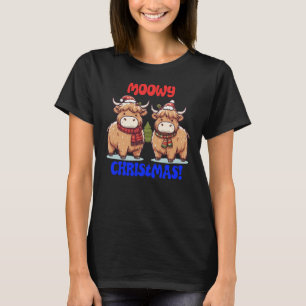 ムーウィクリスマスハイランドウシ Tシャツ