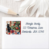 ムーウィクリスマスボンベイキャット差出人住所 ラベル (インサイチュ)