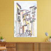 ムーギンズ村 | Provence，フランス南部 キャンバスプリント (インサイチュ (リビング))