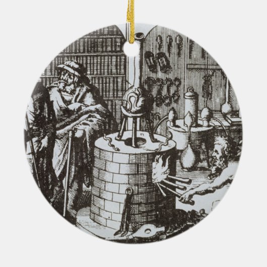 「ムーサからの密閉哲学者そして錬金術師、 セラミックオーナメント (裏面)