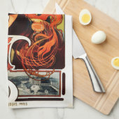 ムーサの台所タオルのアルフォンス島のミュシャビール キッチンタオル (四つ折り)