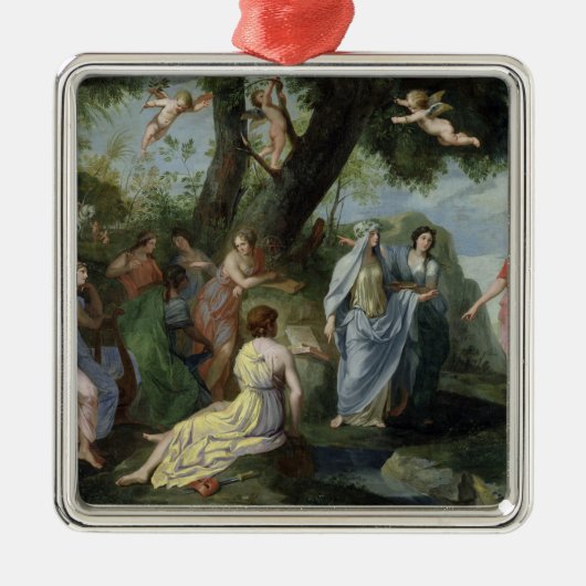 ムーサを持つMinerva メタルオーナメント (正面)