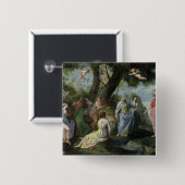 ムーサを持つMinerva 缶バッジ (正面&裏面)