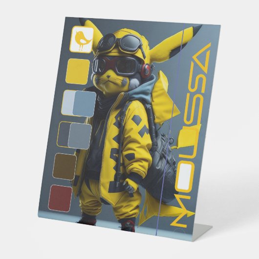 ムーサ 台座サイン (正面)