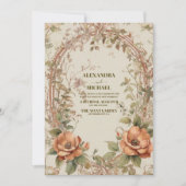 『ムーシャの秋の結婚式』アール・ヌーヴォー 招待状 (正面)