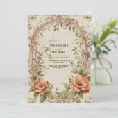 『ムーシャの秋の結婚式』アール・ヌーヴォー 招待状 (スタンド正面)