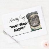 「ムーシーが言う」スタンプ 長方形シール (封筒)