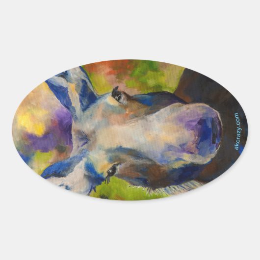 ムーシー・ムースさん 楕円形シール (正面)