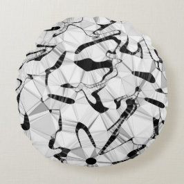 ムージングラウンドクッションの白黒 ラウンドクッション