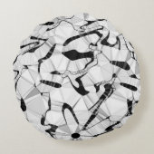 ムージングラウンドクッションの白黒 ラウンドクッション (裏面)