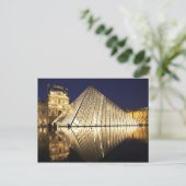 ムージー・デュのガラスのピラミッドの夜景 ポストカード (スタンド正面)