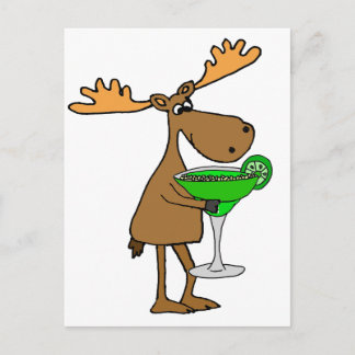 ムースおもしろいがマルガリータの絵を飲む ポストカード