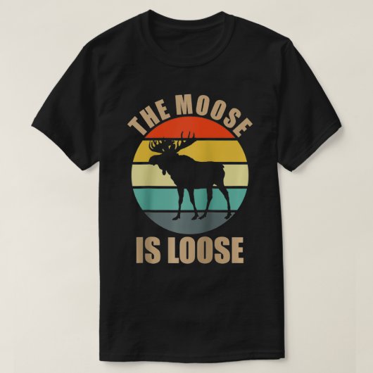 ムースおもしろいはルーズヴィンテージレトロギフトラグラン Tシャツ (デザイン正面)