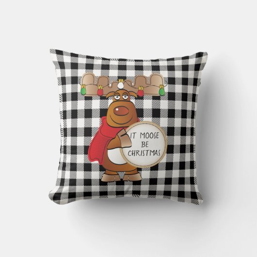 ムースおもしろいアニメの国のクリ素朴スマス クッション (正面)