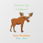 ムースおもしろいアニメイラストレーション ウィンドウサイン (シート)