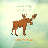 ムースおもしろいアニメイラストレーション ウィンドウサイン (シート3)