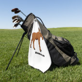 ムースおもしろいアニメイラストレーション ゴルフタオル (グリーン)