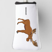 ムースおもしろいアニメイラストレーション ゴルフヘッドカバー (回転90)