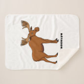 ムースおもしろいアニメイラストレーション シェルパブランケット (正面(横))