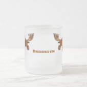 ムースおもしろいアニメイラストレーション フロストグラスマグカップ (中央)