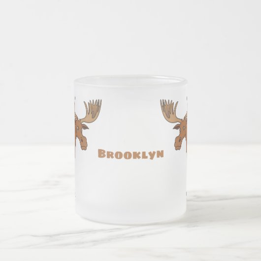 ムースおもしろいアニメイラストレーション フロストグラスマグカップ (中央)