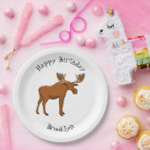 ムースおもしろいアニメイラストレーション ペーパープレート (パーティー)