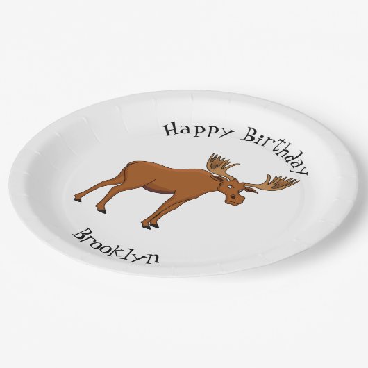 ムースおもしろいアニメイラストレーション ペーパープレート (アングル)