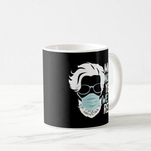 ムースおもしろいオスナースYes我々はあごひげマ実在スクである コーヒーマグカップ (正面右)