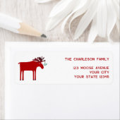 ムースおもしろいホリデイ差出人住所 ラベル (インサイチュ)