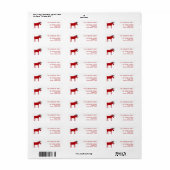 ムースおもしろいホリデイ差出人住所 ラベル (フルシート)