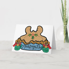 ムースおもしろいユーモアのクリスマス シーズンカード