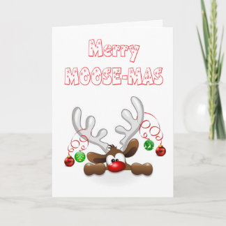 ムースおもしろい・クリスマスカード シーズンカード