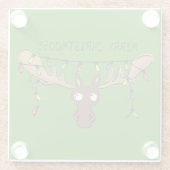 ムースかわいいおもしろいクリスマス ガラスコースター (裏面)