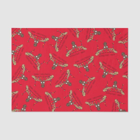 ムースかわいいおもしろいクリスマス 薄葉紙 (正面)