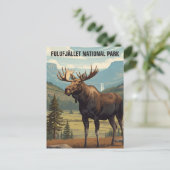 ムースでフルフイェレット国立公園スウェーデントラベル ポストカード (スタンド正面)
