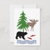 ムースとクマのパターン カード (正面)