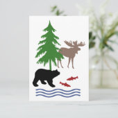 ムースとクマのパターン カード (スタンド正面)