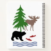 ムースとクマのパターン ノートブック (裏面)
