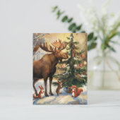 ムースとリスのクリスマス ポストカード (スタンド正面)