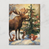 ムースとリスのクリスマス ポストカード (正面)