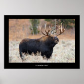 ムースとリス「TEAMWORK」ポスタやる気を起こさせるー ポスター (正面)