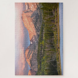 「ムースと観光客でコロラド州のスプラハ湖に ジグソーパズル