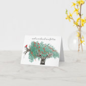 ムースと(鳥)ショウジョウコウカンチョウ カード (黄色い花)