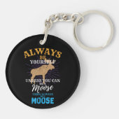 ムースなギフトになれないかぎり、いつも自分でいなさい キーホルダー (裏面)
