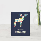 ムースのクリスマスグリーティングカード。 シーズンカード (正面)