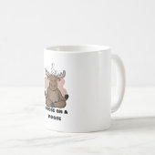 ムースの上のガチョウ 動物 楽しい コーヒーマグカップ (正面右)