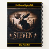 ムースの木工威厳のある術 ノートブック (裏面)