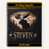 ムースの木工威厳のある術 ノートブック (正面)